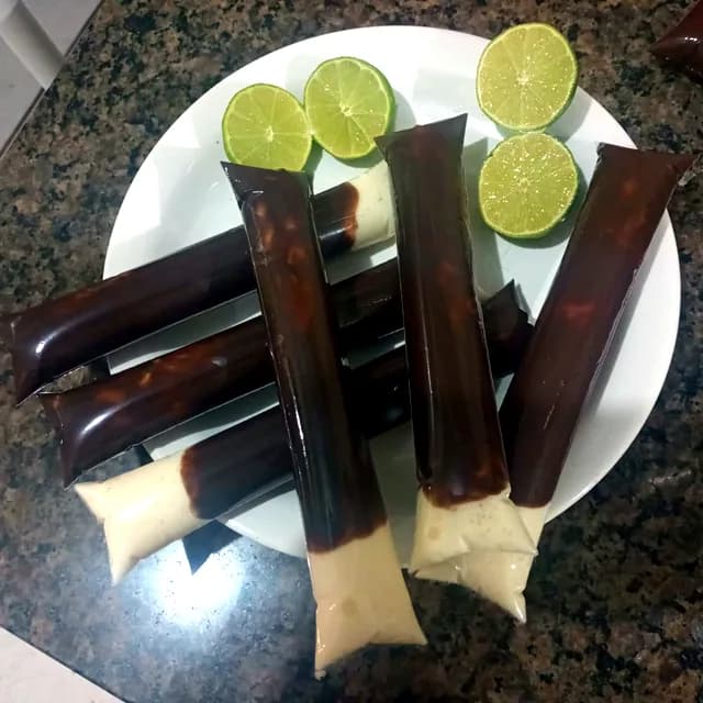 Geladinho de Limão com chocolate